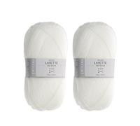 Prima Mercerie | Pelote de laine | pelote pour layette bébé | 100% acrylique | lot de 2 pelotes - Blanc