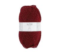 Prima Mercerie |Pelote paillette| fil brillant à tricoter |plusieurs couleurs |130 m - rouge