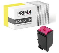 PRIMA4 - MX-C30GTM Magenta Toner Compatible avec Imprimante Sharp MX-C250F, MX-C300 Series, MX-C300P, MX-C300W, MX-C301W -6k Pages