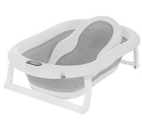 Primabobo Baignoire Bébé Pliable 79 cm avec Thermomètre LCD et Transat Ergonomique, Baignoire pour Nouveau-né et Bébé, Pliable à 10 cm, Pieds Antidérapants, Gris