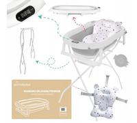 Primabobo Baignoire bébé pliante - baignoire pour bébé pliable avec un oreiller de bain