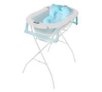 Primabobo Premium Baignoire pour bébé pliante 79cm Bleu - coussin et support - avec Thermomètre