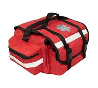 PrimaCare KB-RO74-R First Responder Bag for Trauma, 17" x 9" x 7", Red