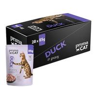 PrimaCat - Nourriture Humide Classique pour Chat, Canard en Sauce, Lot de 28 boîtes de 85 g chacune