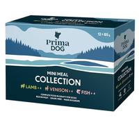 PrimaDog - Mini Meal - Nourriture Humide en Sauce pour Chien - Aliment Complet en Multipack - Lot de 12 Paquets de 85 g chacun