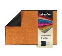 Primaflor Clean 90x120cm Orange Paillasson Intérieur Anti-Salissures, Tapis d’Entrée Absorbant et Antidérapant, pour Couloir et Entrée, Dos Vinyle, Bordures Caoutchouc, 9 mm, Plusieurs Tailles