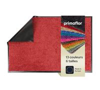 Primaflor Clean 90x150cm Rouge Paillasson Intérieur Anti-Salissures, Tapis d’Entrée Absorbant et Antidérapant, pour Couloir et Entrée, Dos Vinyle, Bordures Caoutchouc, 9 mm, Plusieurs Tailles