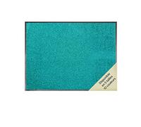 Primaflor Clean 90x150cm Turquoise Paillasson Intérieur Anti-Salissures, Tapis d’Entrée Absorbant et Antidérapant, pour Couloir et Entrée, Dos Vinyle, Bordures Caoutchouc, 9 mm, Plusieurs Tailles