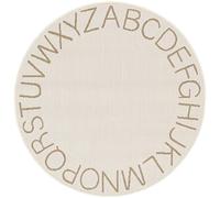 Primaflor - Ideen in Textil Tapis pour Enfant garçon et Fille ABC Rond 35 cm - Certifié Oeko-TEX, Tapis pour bébé et Chambre d´Enfant, Haute qualité, Aspect sisal