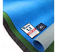 Primaflor Tapis de Gazon Park 133x550 cm Bleu Gazon Artificiel extérieur pour Balcon & terrasse, perméable à l’Eau, résistant UV/intempéries, Doux, Surface Plane, Dos à Picots, 8 mm