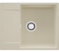 PRIMAGRAN Evier Cuisine en Granit Beige 62x50cm, Lavabo 1 bac, Évier à Encastrer al mueble 50cm - San Francisco