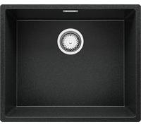 PRIMAGRAN Evier Sous Plan Graphite 56x47cm, Evier en Granit 1 bac + Kit de Vidage, Évier al mueble 60cm - London S174