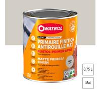 Primaire mat antirouille - Owatrol - Rustol Primer AP.60 - 0 75 L Gris