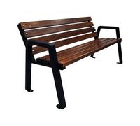 Primario Grande Banc de Jardin en Bois Résistant aux Intempéries 125cm - Banc en Bois Extérieur Moderno Revêtu par Poudre - Banc de Parc en Épicéa Scandinave - Planches Polies (Brun)