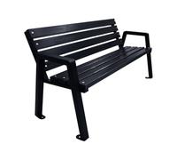 Primario Grande Banc de Jardin en Bois Résistant aux Intempéries 125cm - Banc en Bois Extérieur Moderno Revêtu par Poudre - Banc de Parc en Épicéa Scandinave - Planches Polies (Bois de Rose)