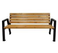 Primario Grande Banc de Jardin en Bois Résistant aux Intempéries 175cm - Banc en Bois Extérieur Moderno Revêtu par Poudre - Banc de Parc en Épicéa Scandinave - Planches Polies (Chêne)