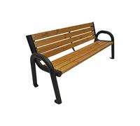 Primario Grande Banc de Jardin Extérieur en Bois - Banquette de Parc, Devant Le Bureau - Chêne Clair, 100cm Longueur du Siège