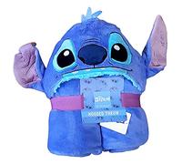 Primark Limited Disney Lilo et Stitch - Couverture polaire à capuche avec oreilles 3D - Poncho confortable