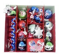 Primark Stitch de Lilo et Stitch - Lot de 25 boules de Noël suspendues en argent pour sapin de Noël