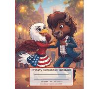 Primary Composition Notebook: 8,5 X 11 in |100+ pages for grades K-2 with Dotted Midline for easier writing and Drawing Space on the Top | Original Cartoon Cover for boys and girls