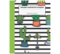 Primary Composition Notebook: Cactus Notebook Midline Story Primary Draw And Write Grades K-2 Journal School Exercise Book For Kids Jumbo Size