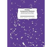 Primary Composition Notebook Handwriting Practice Paper: Marble Composition Book Wide Ruled Purple Improves Handwriting Kids Visual Handwriting ... Tablet Full Page Marbled (Helps Handwriting)