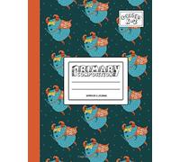 Primary Composition Notebook & Journal: Grades K-2: 100 Page Creative Writing Tablet For Kindergarten, First & Second Grade To Learn To Draw & Write: Blue Flying Monsters Cover 33