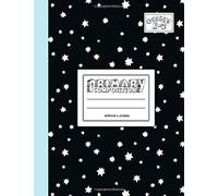 Primary Composition Notebook & Journal: Grades K-2: 100 Page Creative Writing Tablet For Kindergarten, First & Second Grade To Learn To Draw & Write: Black & White Star Cover 40