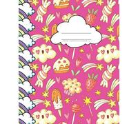 Primary Composition Notebook K-2: Learn With Luna. Draw And Write Journal 7.5x9.25 Inches. Cute Candy, Strawberry And Rainbow Design. Fun Learning For Boys And Girls