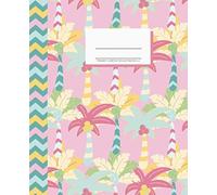 Primary Composition Notebook K-2: Learn With Luna. Draw And Write Journal 7.5x9.25 Inches. Cute Palm Trees Design. Fun Learning For Boys And Girls