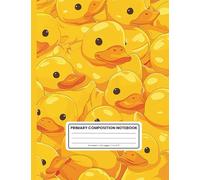 Primary Composition Notebook: Rubber Duck | Grades K-2 | 60 Sheets / 120 Pages | 7.4 x 9.7": Primary Ruled with Solid and Dotted Lines | Glossy Cover | Ideal for Kindergarten, First, and Second Grade