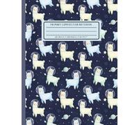 Primary Composition Notebook: Space Llamas | Cute Llama Astronauts & Colorful Planets | Grades K-2:: Primary Ruled with Solid and Dotted Lines