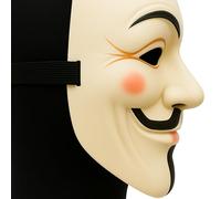 Primary Shipments Masque de style hacker de qualité supérieure - Design durable et professionnel - Inspiré des ninjas espions PZ9 et du projet Zorgo (crème)
