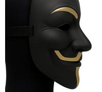 Primary Shipments Masque de style hacker de qualité supérieure - Design durable et professionnel - Inspiré des ninjas espions PZ9 et du projet Zorgo (Noir)