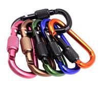 Primasage10 Pièces 2.24in Aluminium D Forme Mousqueton, Mousqueton Verrouillage Aluminium, Multi-Usage Clips Mousquetons pour l'Extérieur, Le Camping, la Pêche, la Randonnée, Le Tourisme à Dos
