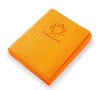 Primasole Tapis de yoga de voyage pliable et léger facile à transporter pour l'entraînement, la remise en forme, la plage, le parc, les pique-niques, 4 mm d'épaisseur, couleur rouge corail orenge