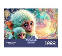 Primates bébés Puzzle Adulte 1000 Défis (Niveau Avancé) De Qualité Supérieure - Un Challenge Éducatif en Cadeau pour Adultes Et Enfants (dès 14 Ans) 52x38cm/1000pcs