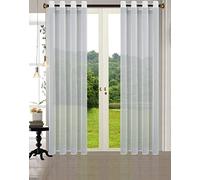 Primavera Rideau à œillets, Polyester, Blanc, HxB 245x140 cm