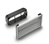 Prime 150 Sockel-Lüftungsgitter Set Flux Rond, Couleur Acier Inox