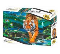 PRIME 3D Puzzle Tigre en chasse 1000 pièces