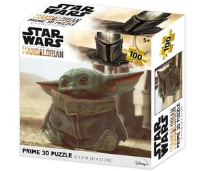 Prime 3D-RD-RS263082 Puzzle lenticulaire The Mandalorian Grogu Assis 100 pièces, Multicolore, Unique (ID13845)