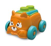 Clementoni - Sensory Puppy Fox-Set Constructions Petite enfance, Doux Clemmy, Blocs Enfants 6 Mois, Jeu Sensoriel, Empilable, Briques Lavables, Made in Italy, Couleur Dog Orange, 17487