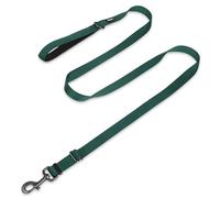 Prime améliorée Longue Laisse Ajustable avec poignée rembourrée Confort et Laisse en Nylon Robuste - pour Les Grands, Moyens, Petits Chiens(Grand Modèle L, Vert foncé)