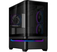 Prime AP202 ARGB Noir, Boîtier PC Micro ATX, Verre Trempé Incurvé, GPU Jusqu’à 420mm, Radiateur 360mm, 3 Ventilateurs ARGB