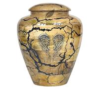 Prime Art Urne funéraire en bois pour cendres humaines pour adultes - Urne funéraire en bois pour cendres humaines - Urne funéraire pour homme (bleu, taille L (200 cu/pouces))