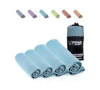 Prime Art Wood Serviette de voyage en bambou (tête de comparaison 2018) - Le chiffon microfibre incroyablement universel et totalement durable (gris, bleu, vert) en S, M et L