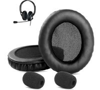 Prime Coussinets de Remplacement Compatible avec Microsoft Lifechat LX-3000 LX 3000 Headset Coussinets d'oreille (Cuir protéiné/Mousse à mémoire de Forme)