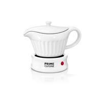 PRIME CUISINE Chauffe-saucière électrique en céramique de 500 ml avec cordon détachable et couvercle