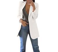 Prime Deals Of The Day 2024 Veste Blazer Femme Chic Et Élégant Pure Color Bouton Lâche Casual Business Slim Fit Couleur Unie Décontracté Veste Printemps L'Été Manteau Top Prime Only Dealss Today