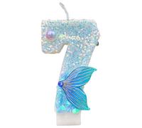 Prime Deals Of The Day Today Only Cake Mermaid Birthday Number Candles, Blue Number 7 Candles, Fun Glitter Mermaid Cake Decorations, Birthday Decorations Cupcake Decorations, Party Supplies